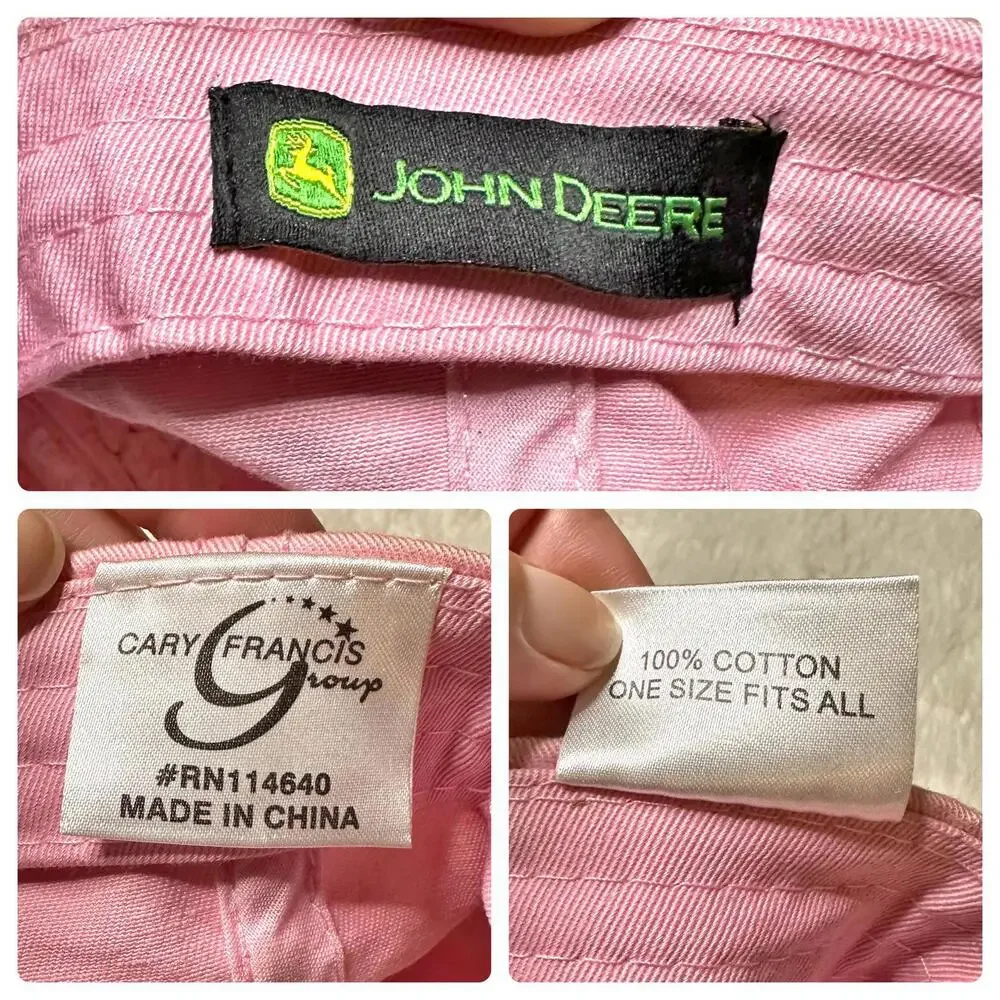 John Deere Pink Baseball Cap Women’s Adjustable Embroidered Hat